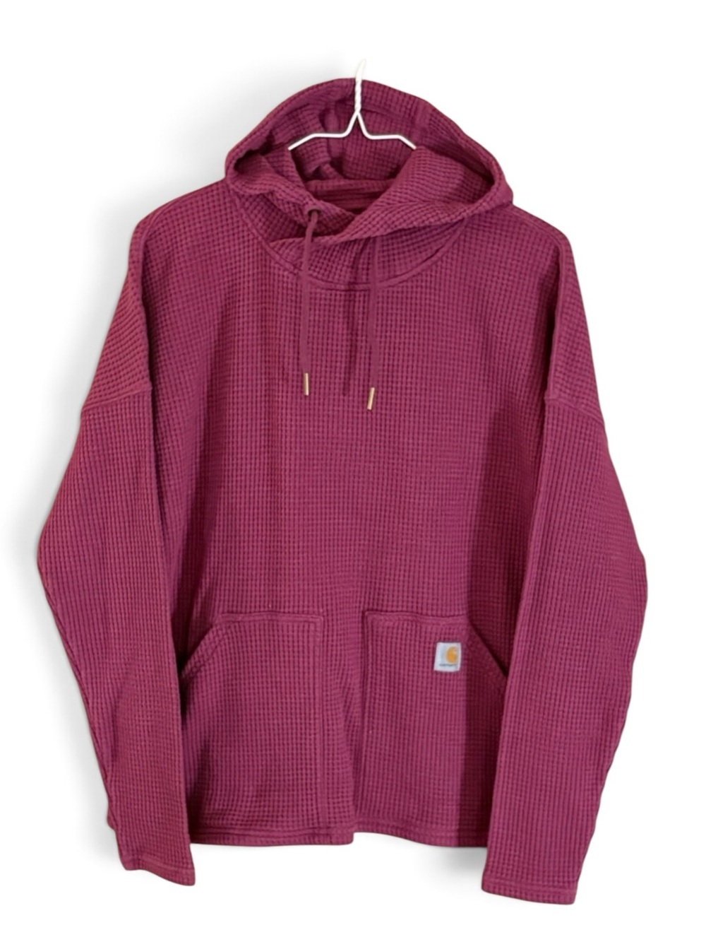 Carhartt Blackberry Waffle Knit Relaxed Fit Pullover Hoodie Sweatshirt